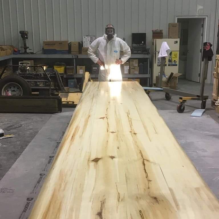 Finishing a Natural Wood Large Table